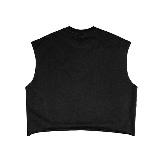 Black,Grey,Casual,Street,CottonBlend,Sleeveless,MidWaist